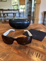 Gucci GG2564/S Black White Rectangle Sunglasses Frames 60-16 120 Italy Men Women - £78.34 GBP