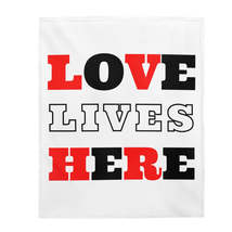Home Decor, Throw Blanket Sofa/Bedding/Travel, Love Lives Here Christian Inspira - £39.38 GBP+