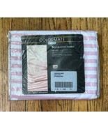 Vintage Colormate English Rose Striped Fabric Pink White 180 Combed Percale - $27.72