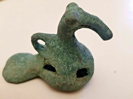 VERY RARE SUPERB BRONZE AGE BRONZE BIRD STATUE PENDANT BELL AGE CIRCA 13... - $3,761.45 MXN