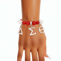 DST Bracelet Red Bead Delta Charm Bracelet for Women - $45.99