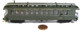 Kumata Japan HON3 Model RR Brass Passenger Car Denver &amp; Rio Grande West 320 IL4 - £247.74 GBP