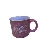 Bass Pro Shops Fishing Pink White Speckled 16oz Mug Coffee Cup Ceramic H... - £10.60 GBP