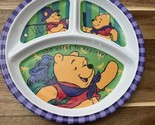 Vintage Winnie The Pooh Hiking Zak Designs Melamine Divided Plate 8” - $18.04