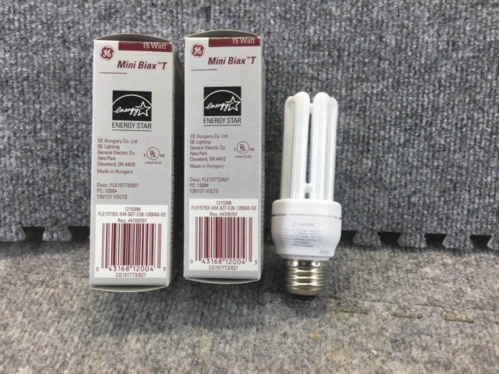 GE Mini Biax T 15w Compact Fluorescent bulb FLE15TBX-XM-827-E26-120043-GE - $11.88