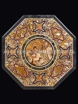 30&quot; Black Marble Counter Desk Table, Gemstone Inlaid Mosaic Arts Hallway Decors - £1,472.04 GBP