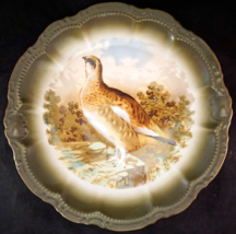 Wild Game Bird Porcelain Plate Partridge PM Bavaria Porcelain Moschendorf - £20.77 GBP