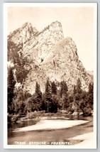 CA Three Brothers Yosemite Real Photo RPPC Postcard X21 - $7.95