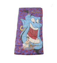 Vintage 90s Disney Aladdin Genie Abu Spell Out Sleeping Bag Blanket 29&quot;x56&quot; - £58.80 GBP