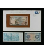 Mediterranean Nations 3-Notes Lot // Cyprus Mils, Malta Lire &amp; Algeria D... - $88.50 CAD