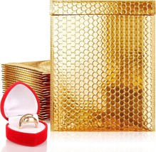 25 - 5&quot; x 9&quot; Gold Bubble Mailers Shiny Gift Bubble Envelopes - £21.49 GBP