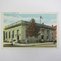 Antique Richmond Indiana Postcard Post Office Building Corner White Border - £7.47 GBP