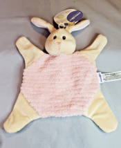 Babies R Us Bunny Rabbit Lovey Security Blanket Crinkle Feet with Tag Beige Pink - £17.37 GBP