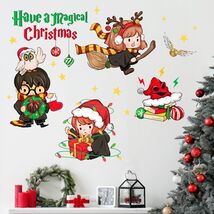 Mfault Magical Christmas Wall Decals Stickers Xmas Wizard Owl Decor - $237.58 MXN