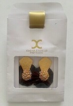  Handmade Earing in Iraca palm by Colombian artisans bronze 24 gold  - £55.34 GBP
