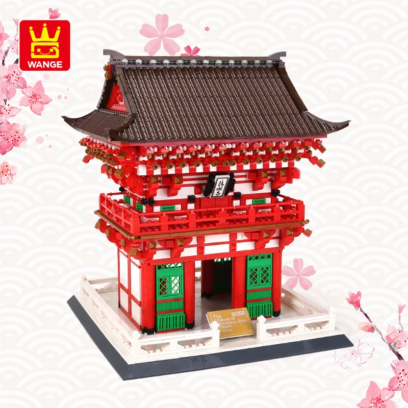 WANGE Kiyomizu Temple Renwangmen Small Bricks Building Blocks Educational Toys - £85.79 GBP