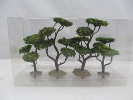 4 Cyprus Trees 2 @ 6&quot; 2 @ 4&quot; Great for HO S or O Scale Never Used. - £10.20 GBP