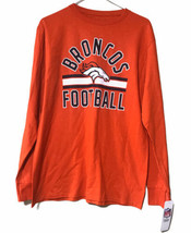 Men’s Large Orange Denver Broncos NFL Football Long Sleeve Team Apparel ... - £13.22 GBP