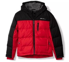 NWT Eddie Bauer Boys Classic Down Full Zip Jacket Red/Black Size 6 - £26.50 GBP