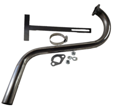 Header Exhaust Pipe, Coleman 200 / Mega Moto 212 With Support Mini Bike Chopper - £34.22 GBP