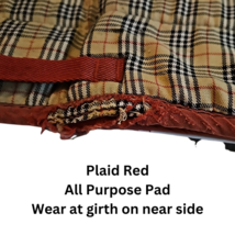 Plaid Red Tan Black All Purpose English Riding Saddle Pad USED image 6