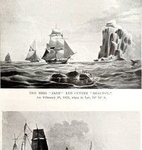 Brig Jane Cutter Beaufoy Whalers 1926 Nautical Antique Print Whale Hunti... - $19.99