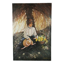 Untitled (Woman Under Tree w/ Flowers) By Anthony Sidoni 2006 Oil on Canvas - $10,885.64