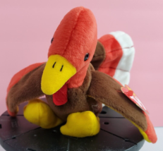 1996 Retired Ty Beanie Baby Gobbles. PVC Pellets with Tag Errors. Mint. - £7.95 GBP