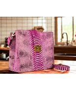Handcrafted Pink Snakeskin Shoulder Bag - $350.00