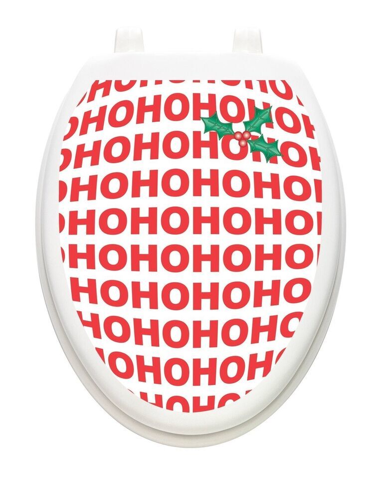 SANTAS LAUGHTER Toilet Tattoo Lid Decoration Removable Reusable - $23.66