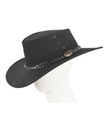 Real Australian Leather Hat by Jacaru. Made in Australia. Black - $69.95