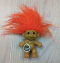 Russ vintage Good Luck Troll orange hair brown eyes - £7.69 GBP