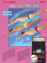 Water Match Arcade FLYER Original 1984 Retro Video Game Artwork Vintage Promo - £21.58 GBP