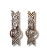 Set of Vintage Door Pull and Knob, Brass Door Handle Antique Brass Finis... - $172.33 CAD
