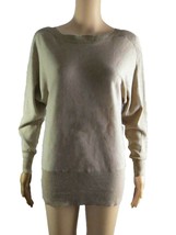 Alfani Women Ribbed Panel Dolman Petite Sweater Size Medium Oatmeal - £24.16 GBP