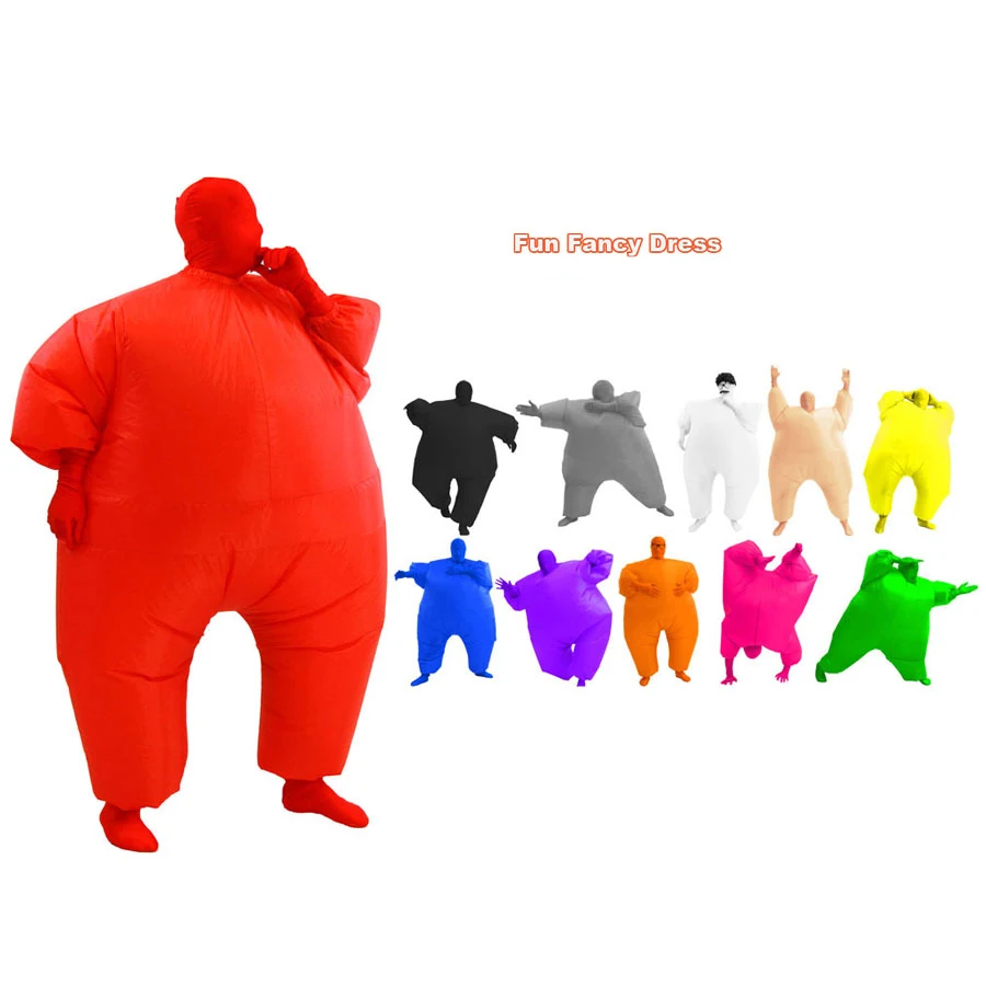 Adult Inflatable Sumo Wrestler Wrestling Suit Blow Up Fat Sumo Cosplay Costume - £40.82 GBP+