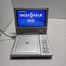 Insignia Silver 7&quot; Portable DVD Player NS-7PDVD For Parts W/ Cords &amp; Remote - $9.90