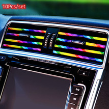 Car Interior  Decoration Stripes Air Conditioner 10pcs Car Accesories Co... - £18.81 GBP