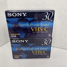 New Sealed Pack Of 2 Sony VHS-C Premium 30 min Cassette TC-30VHGL - £3.75 GBP