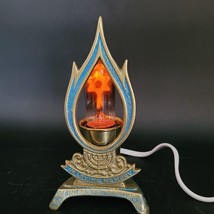 Vintage Yahrzheit Memorial Electric “In Loving Memory” Israeli Star Brass Lamp - £27.12 GBP