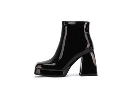 Ankle Boots Women New Fashion Sexy Patent Leather Thick High Heel Cute Gothic Wh - £73.17 GBP