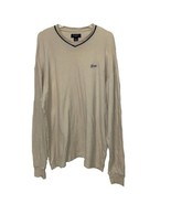 Guess Vintage Cream Ivory Rib Knit Pullover Shirt Top Mens Size XL Cotton - $12.00