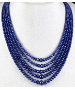 BURMESE BLUE SAPPHIRE BEADS ROUND 5 LINE 614 CTS GEMSTONE COLLECTORS NEC... - £4,171.42 GBP