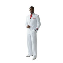Men Apollo King Double Breasted Suit Classic Peak Lapel Pleated DM26 White image 14