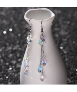 Colorful Crystal Waterdrop Earrings - £12.14 GBP