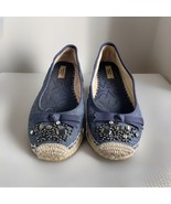 Simply Vera Vera Wang Shoes Womens 8.5 Espadrille Slip On Flats Navy Fabric - $19.80