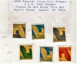 U S Stamps  - Lot of 6 2003 Regulr Issue Coil Stamps - $2.25