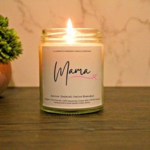 Personalized Mama Candle | Custom Gift For Mom | Scented Hand-Poured Love | - £19.68 GBP