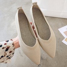 H knitted ballet flats women mesh casual moccasins soft rubber sole pointed toe loafers thumb200