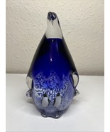 Art Glass Mother Penguin &amp; Babies BY PENCO 5 1/2&quot; TALL X 3 1/2&#39; WIDE 2 LB - $20.58 CAD